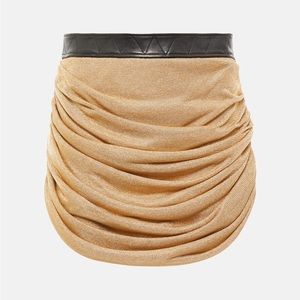 Khaite Gold Draitton Skirt